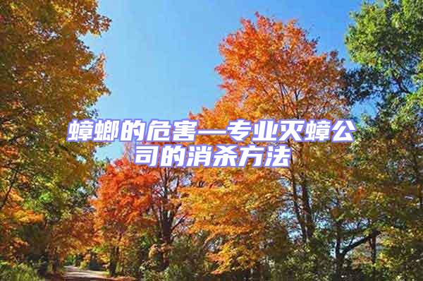 蟑螂的危害—專業(yè)滅蟑公司的消殺方法