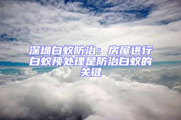 深圳白蟻防治：房屋進行白蟻預處理是防治白蟻的關鍵