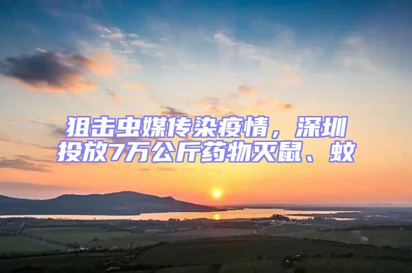 狙擊蟲媒傳染疫情，深圳投放7萬公斤藥物滅鼠、蚊