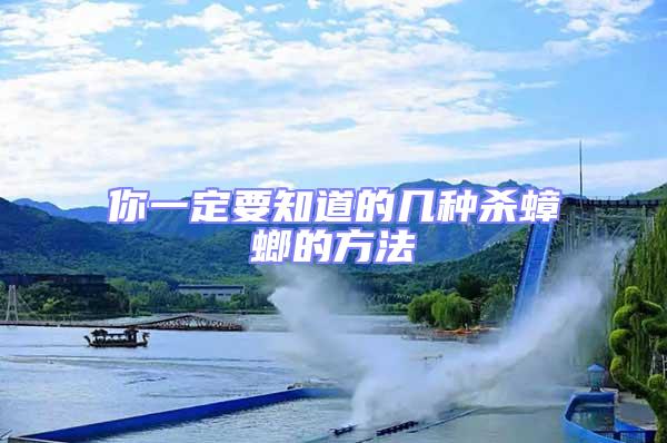 你一定要知道的幾種殺蟑螂的方法