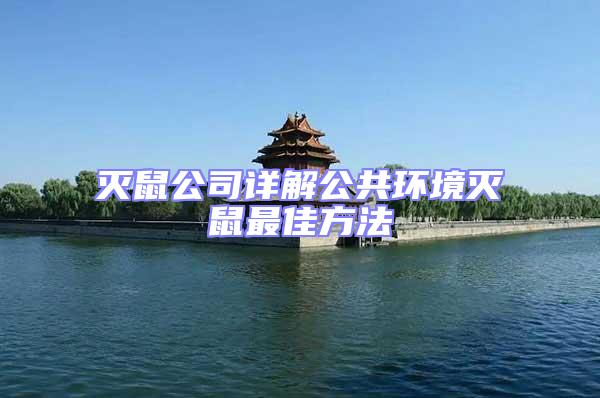 滅鼠公司詳解公共環境滅鼠最佳方法