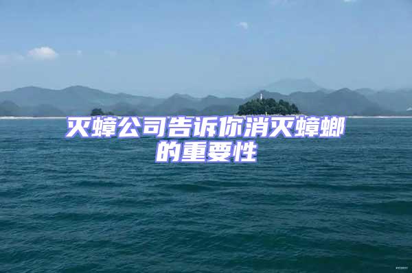 滅蟑公司告訴你消滅蟑螂的重要性
