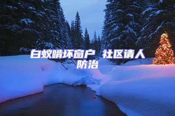 白蟻啃壞窗戶 社區請人防治