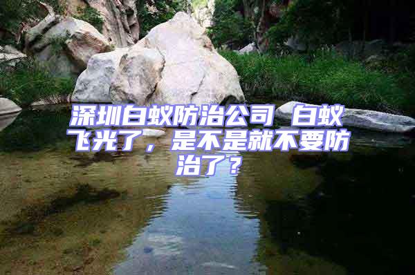 深圳白蟻防治公司 白蟻飛光了，是不是就不要防治了？