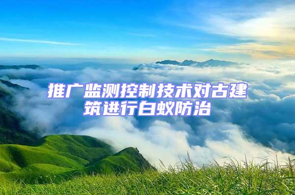 推廣監測控制技術對古建筑進行白蟻防治