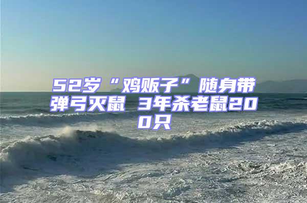 52歲“雞販子”隨身帶彈弓滅鼠 3年殺老鼠200只
