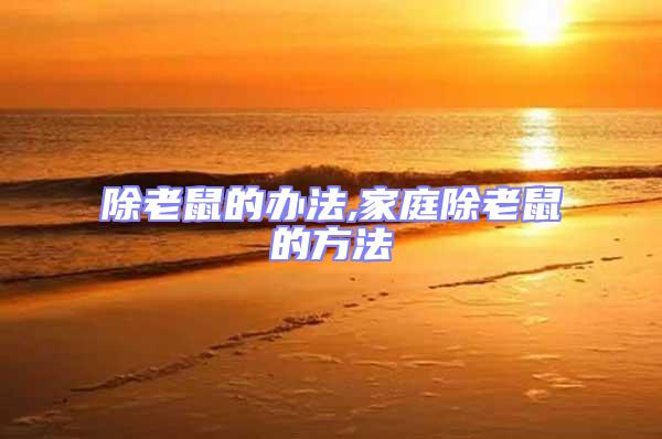 除老鼠的辦法,家庭除老鼠的方法
