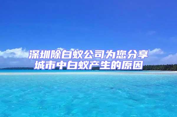 深圳除白蟻公司為您分享城市中白蟻產生的原因