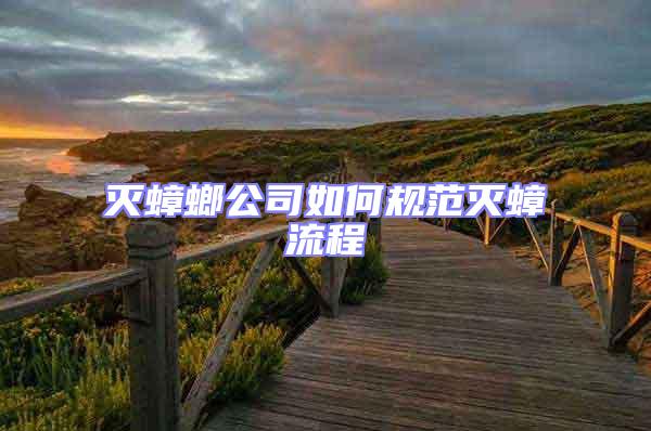 滅蟑螂公司如何規范滅蟑流程