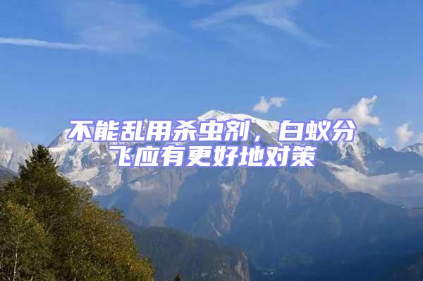 不能亂用殺蟲劑，白蟻分飛應有更好地對策
