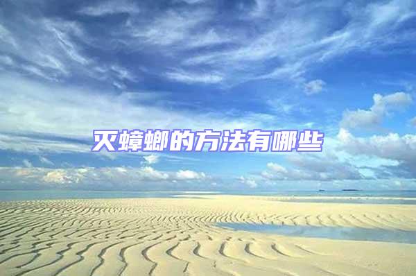 滅蟑螂的方法有哪些