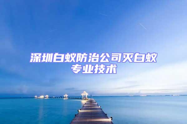 深圳白蟻防治公司滅白蟻專業技術