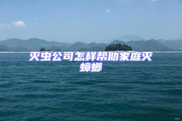 滅蟲公司怎樣幫助家庭滅蟑螂