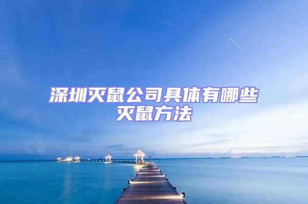深圳滅鼠公司具體有哪些滅鼠方法