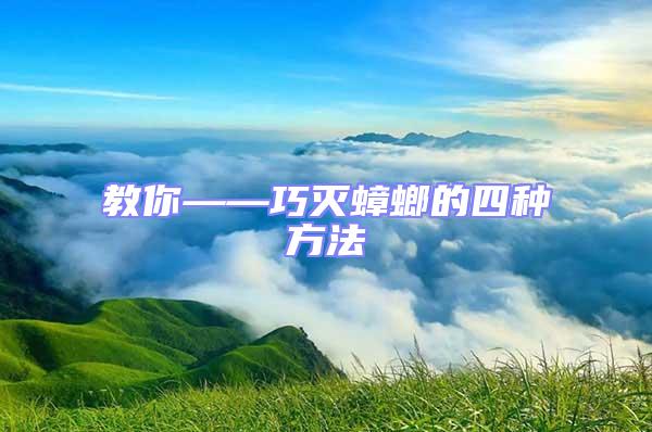 教你——巧滅蟑螂的四種方法