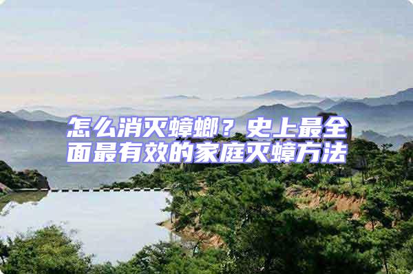 怎么消滅蟑螂？史上最全面最有效的家庭滅蟑方法