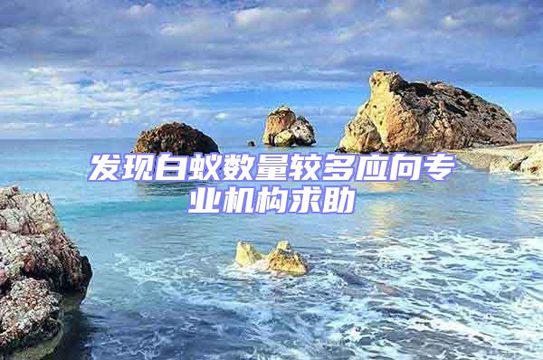 發現白蟻數量較多應向專業機構求助