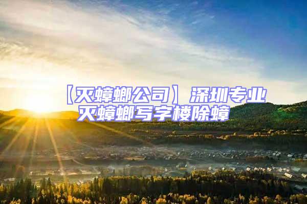 【滅蟑螂公司】深圳專業滅蟑螂寫字樓除蟑