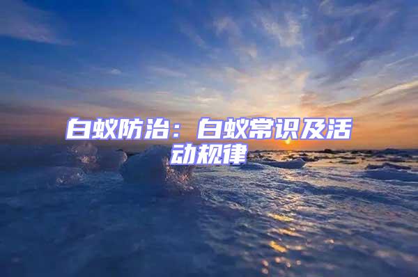 白蟻防治：白蟻常識及活動規律