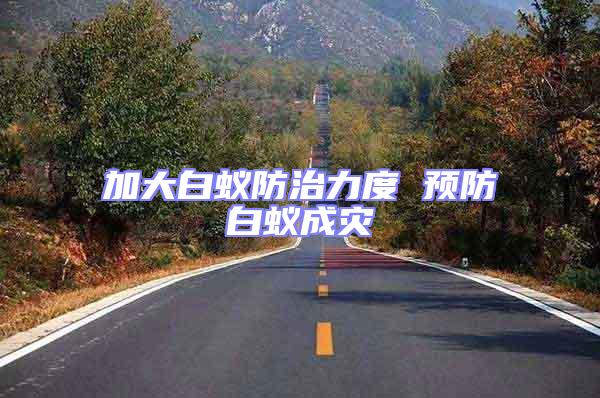 加大白蟻防治力度 預防白蟻成災