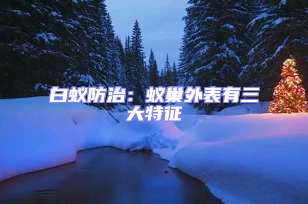 白蟻防治：蟻巢外表有三大特征