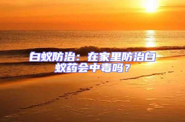 白蟻防治：在家里防治白蟻藥會(huì)中毒嗎？