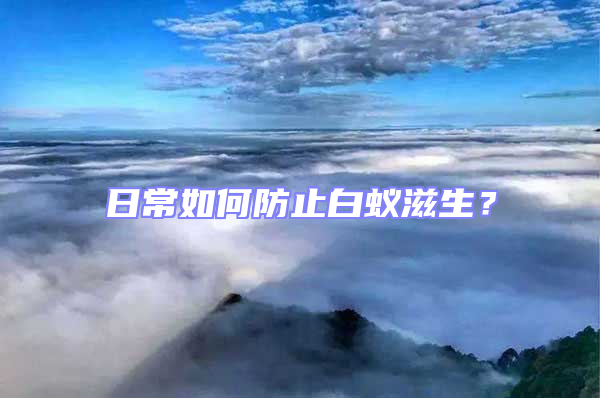 日常如何防止白蟻滋生？