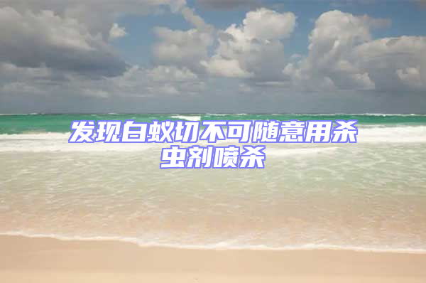 發現白蟻切不可隨意用殺蟲劑噴殺
