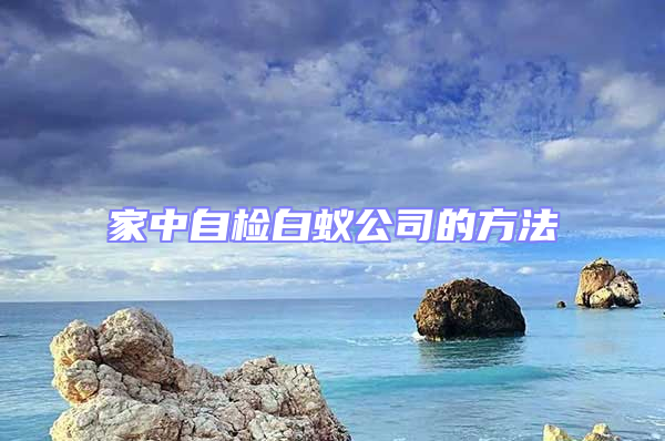 家中自檢白蟻公司的方法