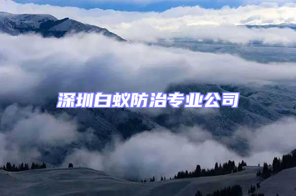 深圳白蟻防治專業公司