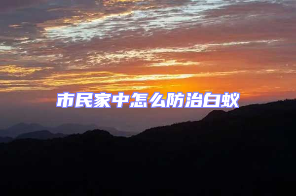 市民家中怎么防治白蟻