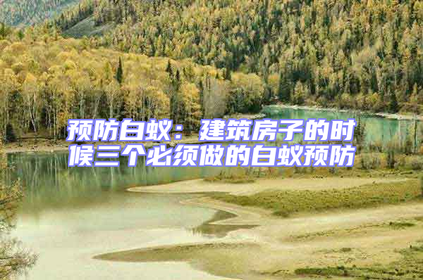 預(yù)防白蟻：建筑房子的時候三個必須做的白蟻預(yù)防