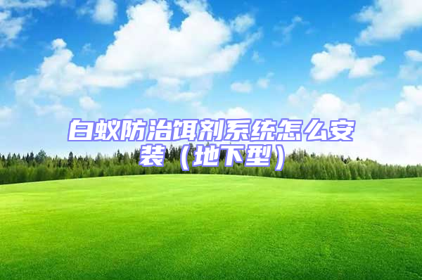 白蟻防治餌劑系統怎么安裝（地下型）